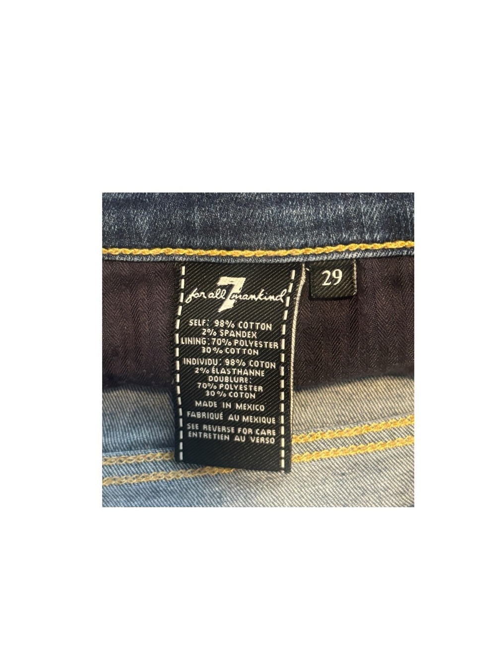 7 For All Mankind Cuffed Denim Shorts - Picture 4 of 4